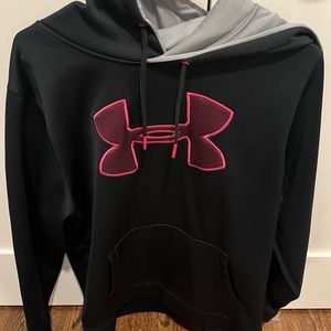 Pink Under Armor hoodie sweatshirt